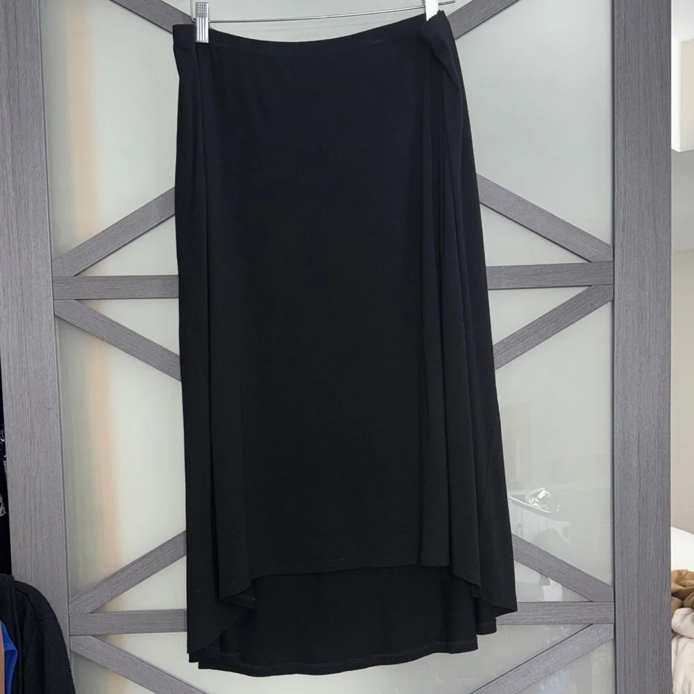 Eileen Fisher High Low Black Jersey Women's Skirt